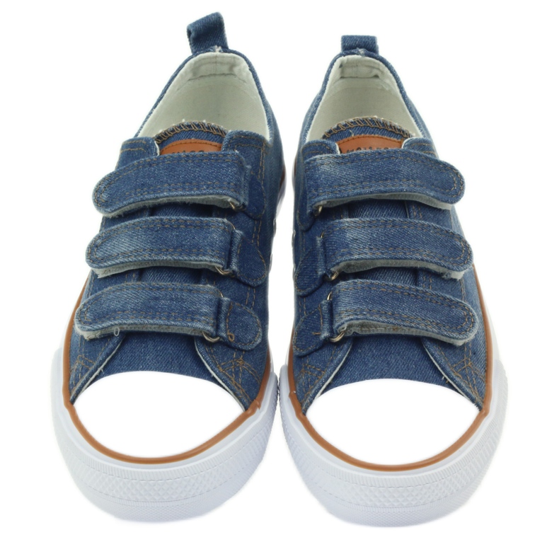 American Club Baskets dk en denim avec velcro bleu 4 American Club Baskets dk en denim avec velcro bleu 4