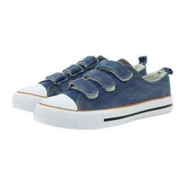 American Club Baskets dk en denim avec velcro bleu 3 American Club Baskets dk en denim avec velcro bleu 3
