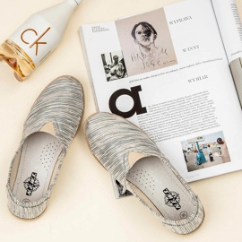 Espadrilles côtelées gris 1