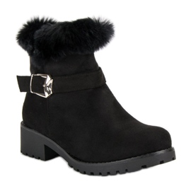 Seastar Bottes chaudes en daim le noir 1