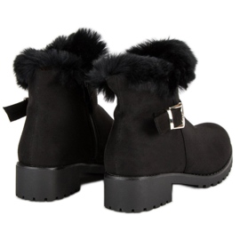 Seastar Bottes chaudes en daim le noir 3