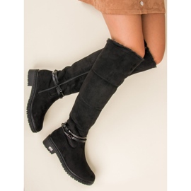 Seastar Bottes en daim pour femmes noir 2