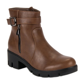 Small Swan Bottes marron d'automne brun 1
