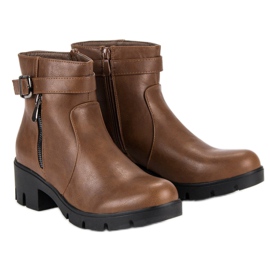 Small Swan Bottes marron d'automne brun 4