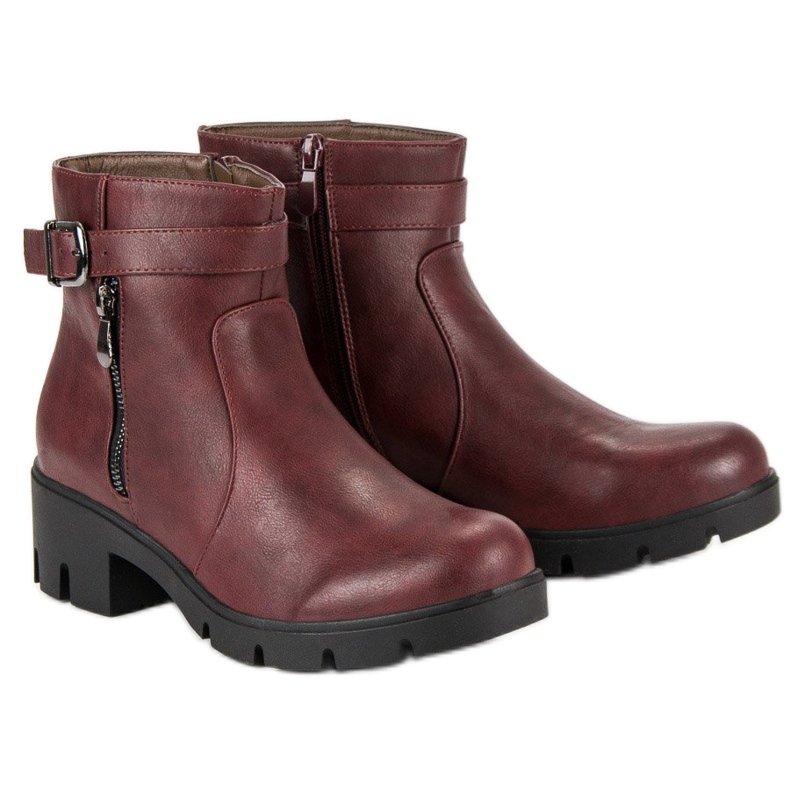 Small Swan Bottes bordeaux d'automne rouge 1