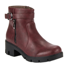 Small Swan Bottes bordeaux d'automne rouge 2