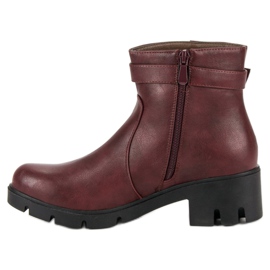 Small Swan Bottes bordeaux d'automne rouge 3