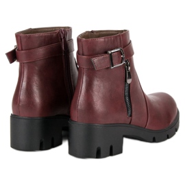 Small Swan Bottes bordeaux d'automne rouge 4