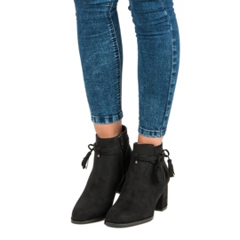 Bottines à talons en daim le noir 6