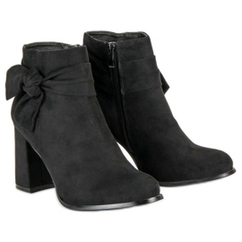 Bottines à talons en daim le noir 2