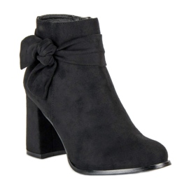 Bottines à talons en daim le noir 5