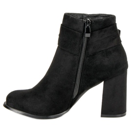 Bottines à talons en daim le noir 6