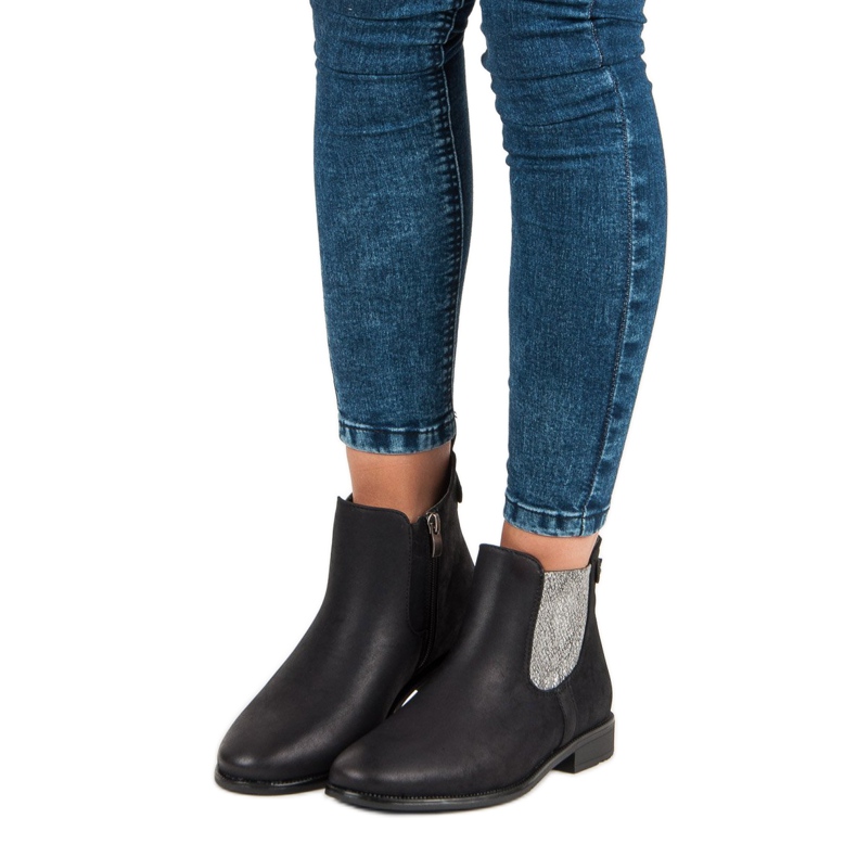 Vinceza Bottines Jodhpur élégantes noir 1