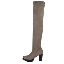 Vinceza Cuissardes en daim gris 2