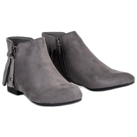 Vinceza Bottes en daim gris 3