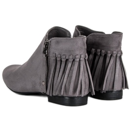 Vinceza Bottes en daim gris 2