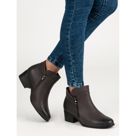 Vinceza Bottes grises avec une fermeture éclair noir 2