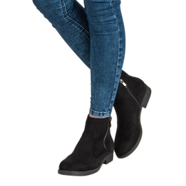 Filippo Bottines en daim noir le noir 1