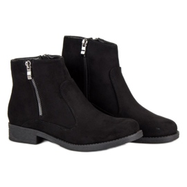Filippo Bottines en daim noir le noir 2