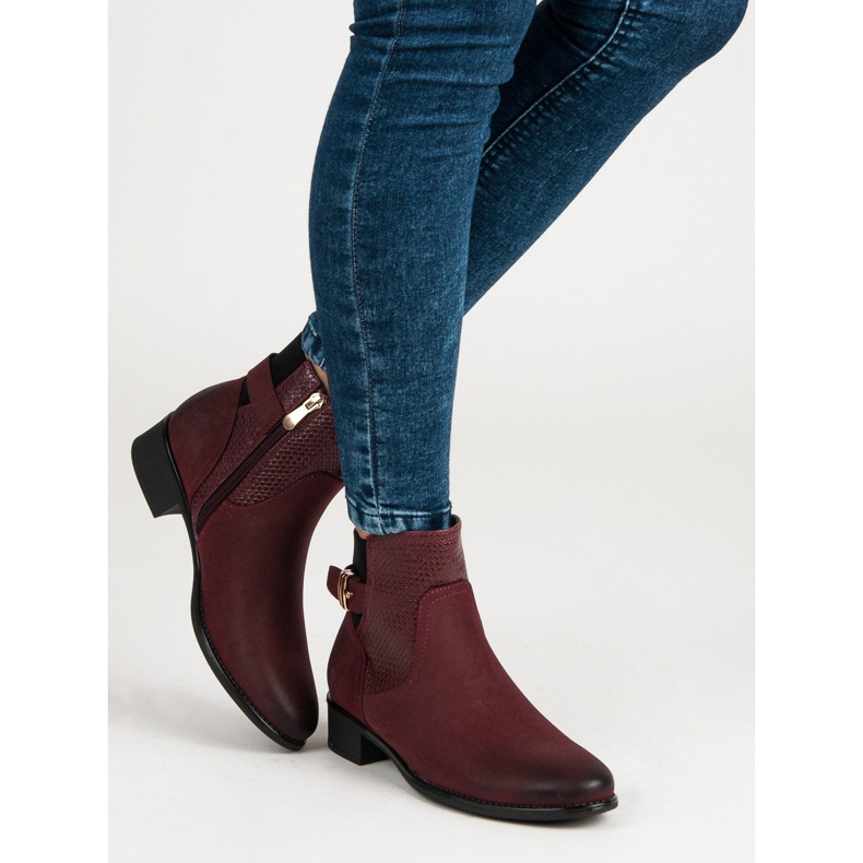 Vinceza Bottes d'automne pour femmes rouge 1