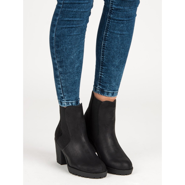 Filippo Bottines Jodhpur à talons hauts le noir 1