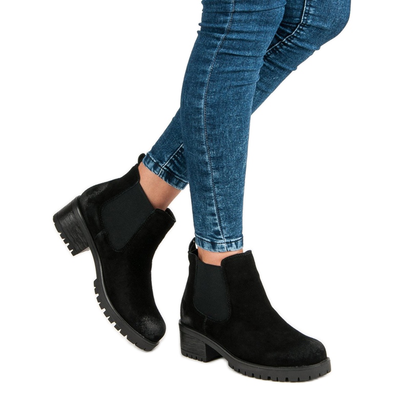 Filippo Bottines en cuir noir 1