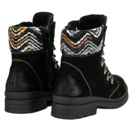 Filippo Bottines en cuir à nouer le noir 4