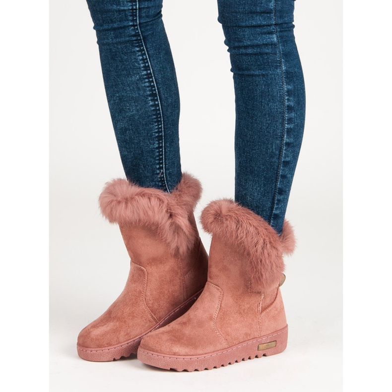 Bottes de neige rose chaud 1 Bottes de neige rose chaud 1