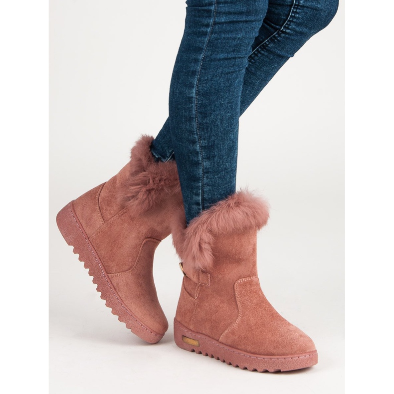 Bottes de neige rose chaud 2