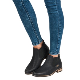 Filippo Bottines noires ajourées le noir 6
