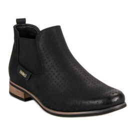 Filippo Bottines noires ajourées le noir 2