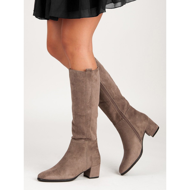 Filippo Bottes beiges à talons hauts 2