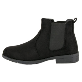 Lady Fashion Bottines à enfiler en daim le noir 5