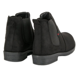 Lady Fashion Bottines à enfiler en daim le noir 6