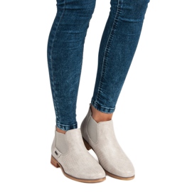 Filippo Bottines beiges ajourées gris 6