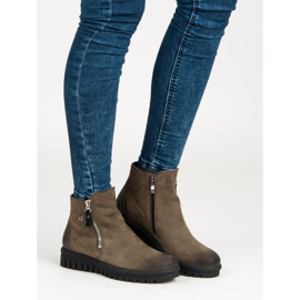 Bottes basses sur la fermeture éclair VINCEZA vert 1
