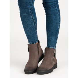 Bottes basses sur la fermeture éclair VINCEZA brun 1