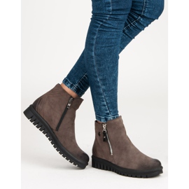 Bottes basses sur la fermeture éclair VINCEZA brun 2