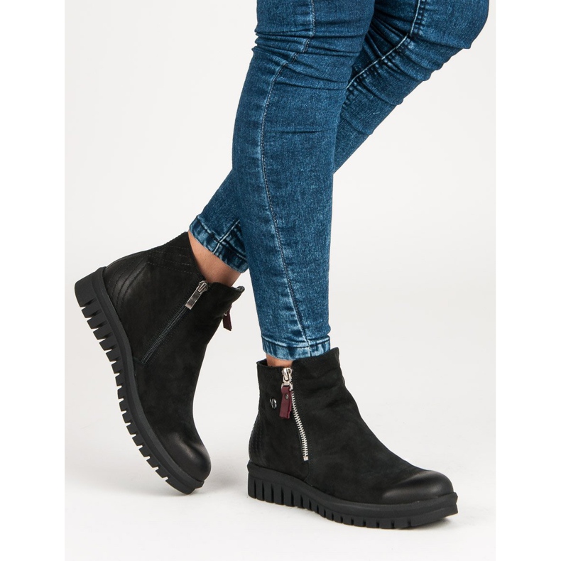 Bottes basses sur la fermeture éclair VINCEZA noir 2
