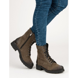 Bottines à lacets VINCEZA vert 2
