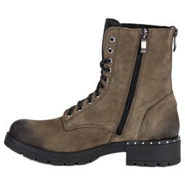 Bottines à lacets VINCEZA vert 3