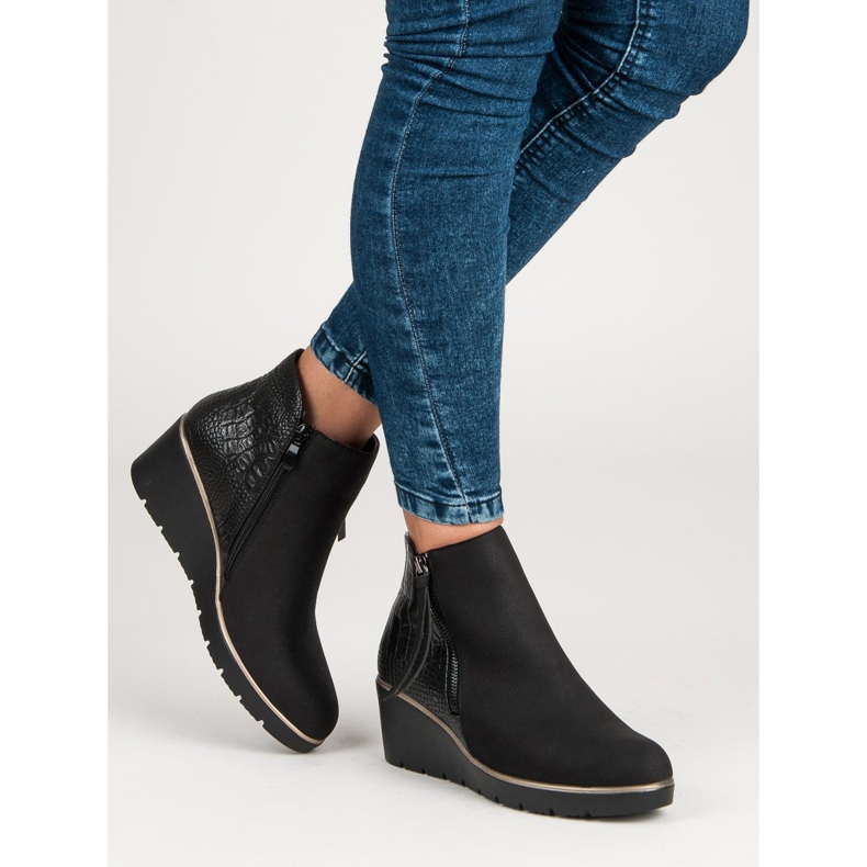 Filippo Bottines compensées noires le noir 2
