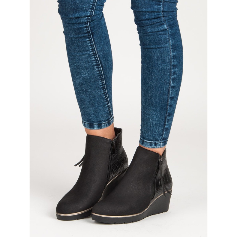 Filippo Bottines compensées noires 1