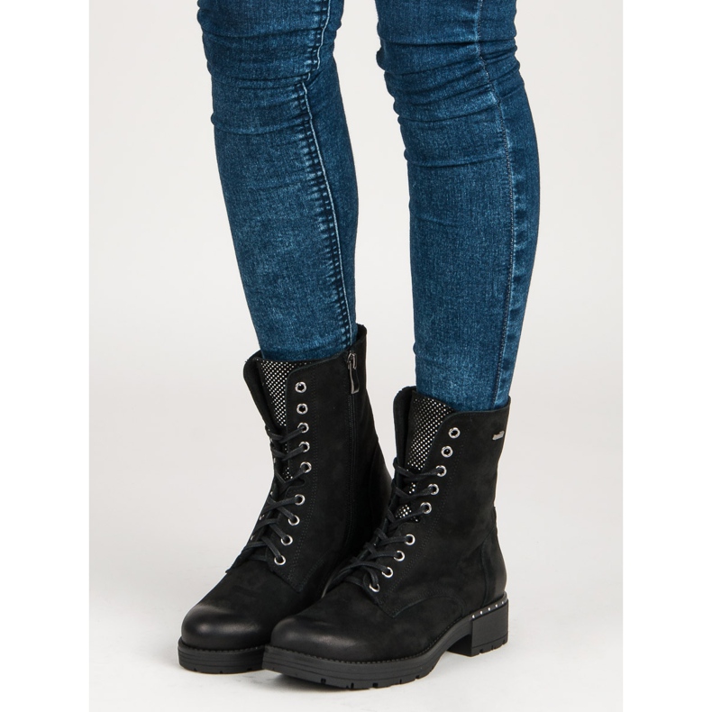 Bottines à lacets VINCEZA noir 1