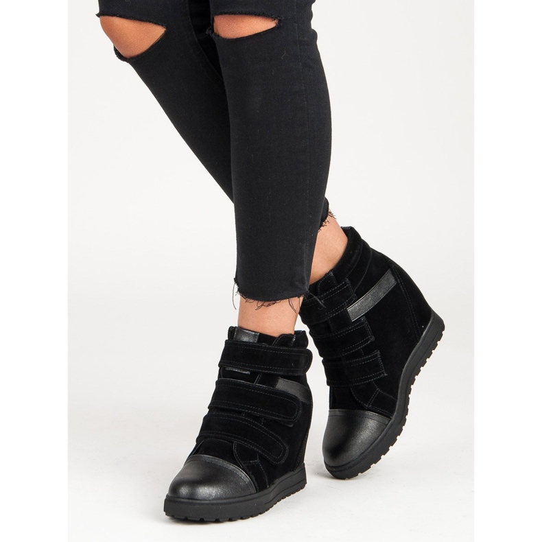 J. Star Baskets noires à scratch 2