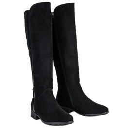 Filippo Bottes en daim pour femmes le noir 5