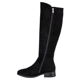 Filippo Bottes en daim pour femmes le noir 3