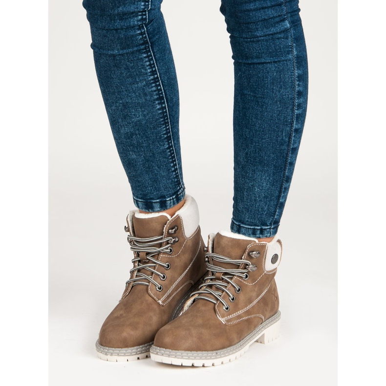 Filippo Bottes en peau de mouton marron brun 1