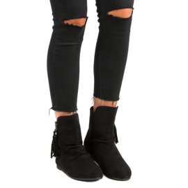 Bottines en daim noir le noir 4