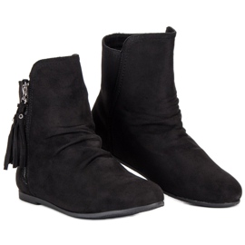 Bottines en daim noir le noir 3